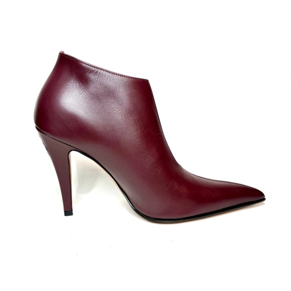New! MCQUEEN Birdee Slashed Brown Leather Bootie Pumps | 38 - Picture 4 of 14